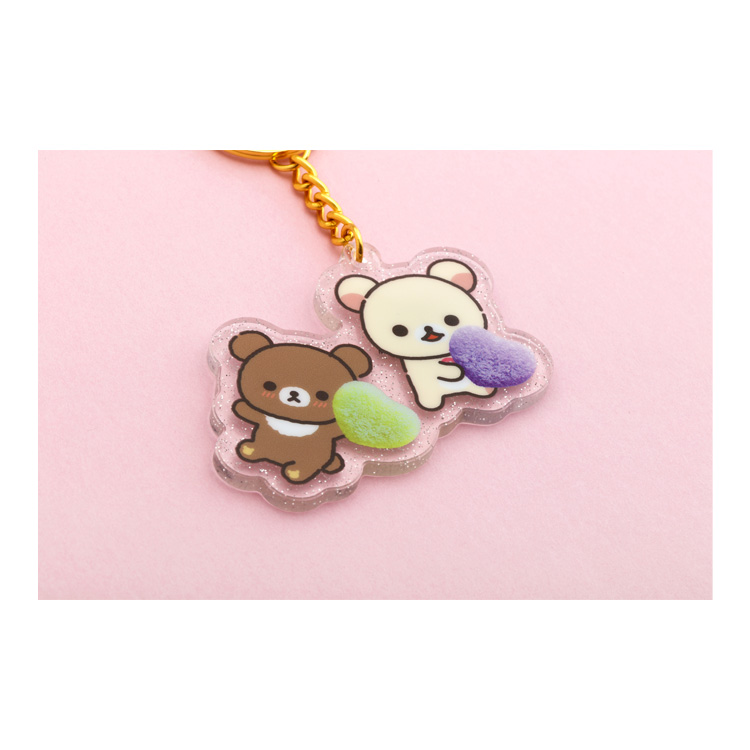 Rilakkuma|Pure Gummy Acrylic Keychain/Keyring|5.6cm x 5.9cm approx.