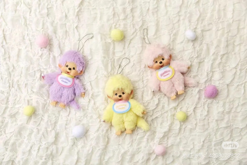 Monchhichi|Colors Mascot Holder /Plush Keychain|H13.5 x W8.5 x D5.5 cm approx.