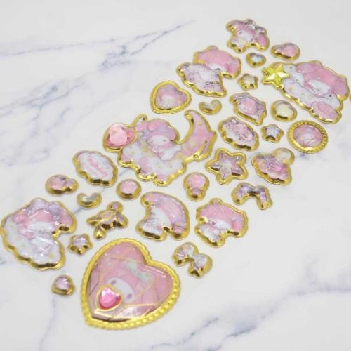 Sanrio|Gold Foil Jewel Sticker|220×95×5mm approx.