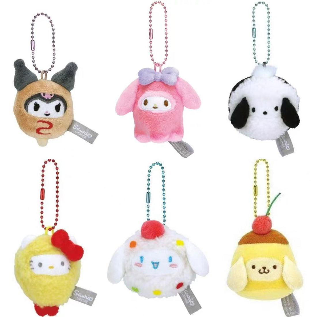 Sanrio|Pretend food Mascot Holder /Plush Keychain|72 x 35 x 105 mm approx.