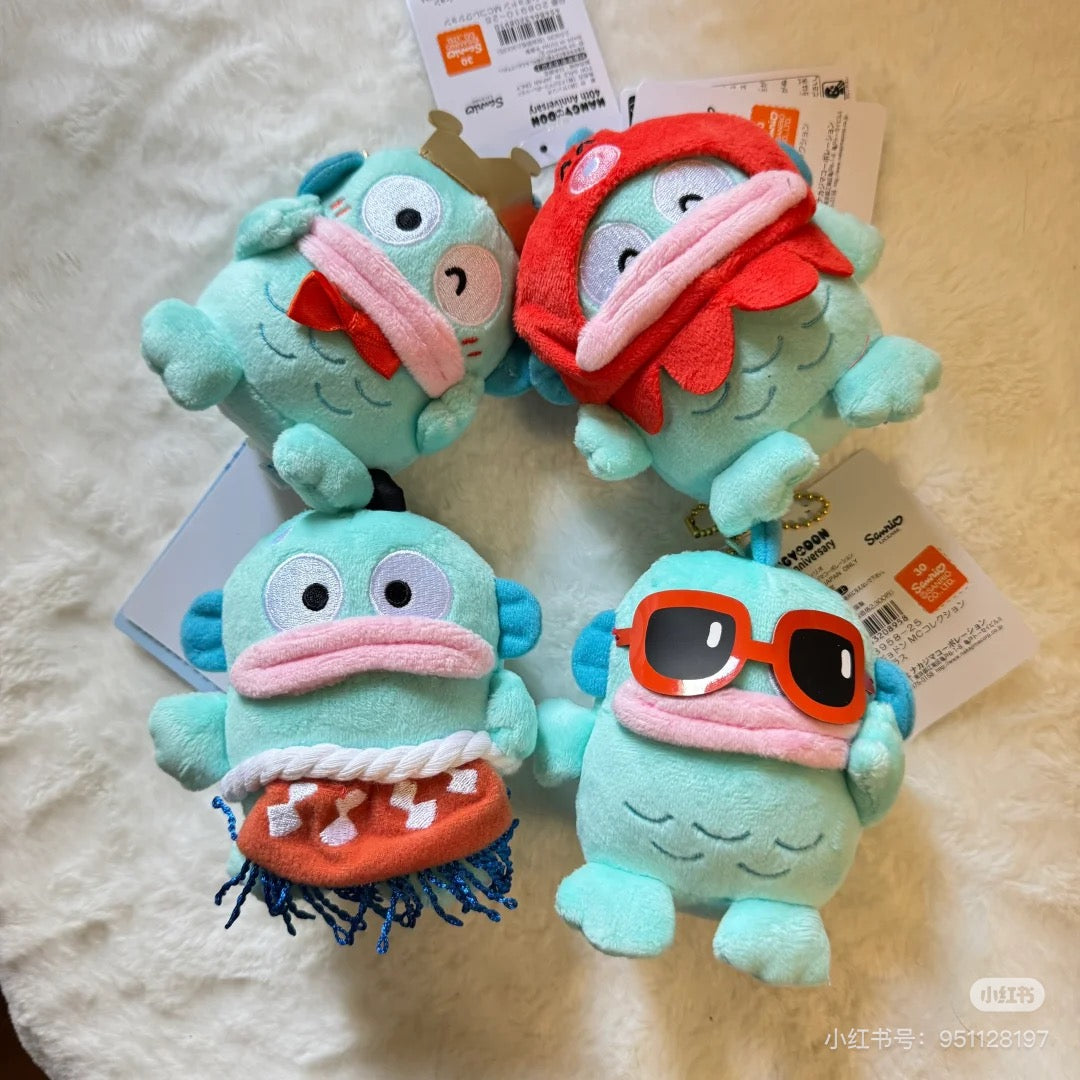 Sanrio|Hangyodon 40th Anniversary Limited Series Mascot Holder /Plush Keychain|H22cm Approx.