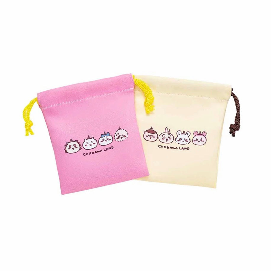 Chiikawa 吉伊卡哇|束口袋/巾着2枚组/正反都可爱|各約H120×W100mm