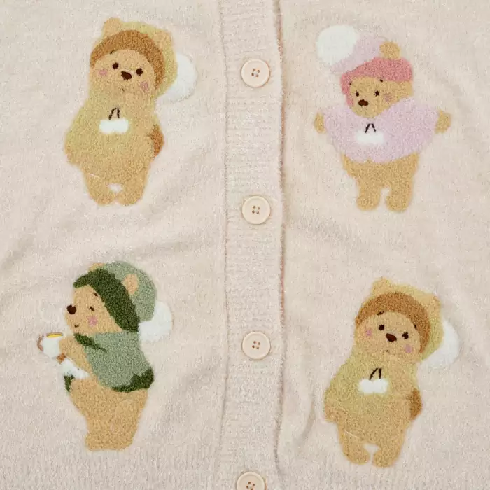 Disney迪士尼|Winnie the Pooh Fruit Latte Color White Pooh东迪冬日限定水果拿铁色睡衣睡帽斗篷噗噗维尼软糯开衫家居服/睡衣|M码