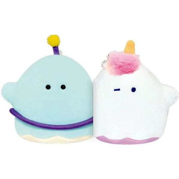 Nico Nui|Obakane Nico Nui Keychain幽幽家族可爱角色磁吸毛绒玩偶钥匙扣/挂件/1对|约15cm×13.5cm×6cm