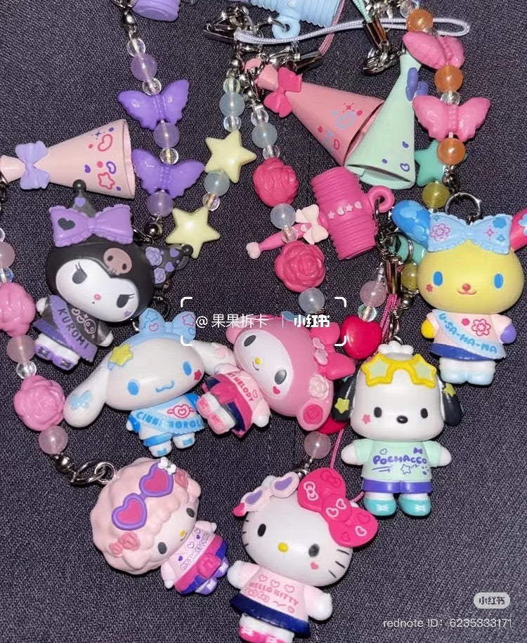 【limit 3】Sanrio|Academy Sparkle Festival Strap/ Keychain chibittomo mystery bag/blind box/All 8 types|1pcs