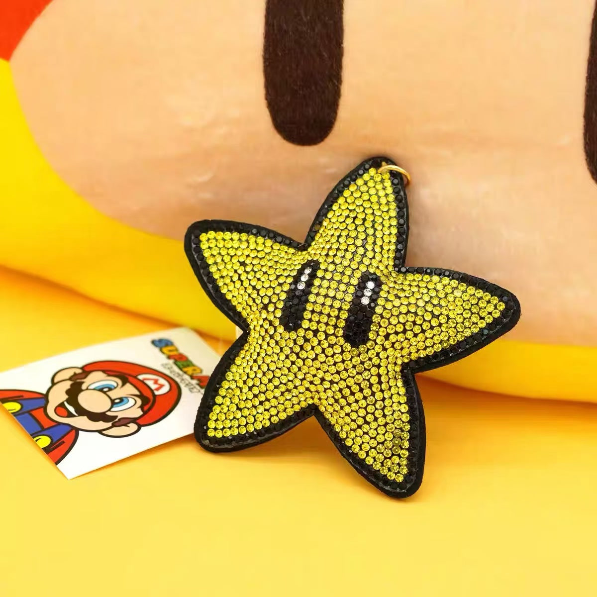 Nintendo|Mario Glitter Deco Key Holder Keychain/Keyring|88×85×20mm approx.