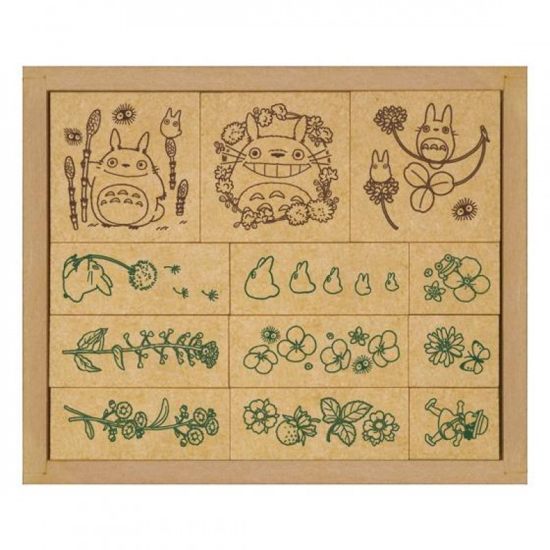 My neighbor totoro|吉卜力宫崎骏龙猫木质印章组/手帐/todo list/gift card等|约7.1x8.6x2.1 cm
