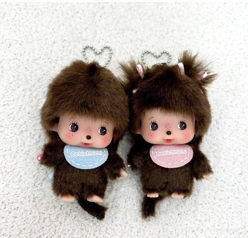 【limit 1】Monchhichi|Big Face Bebichhichi Mascot Holder /Plush Keychain| 9.7 x 5.8 x 4.7 cm approx.