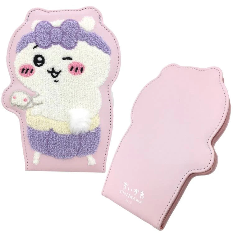 Chiikawa 吉伊卡哇|皮质感刺绣桌面镜|约W130×H182×D10mm