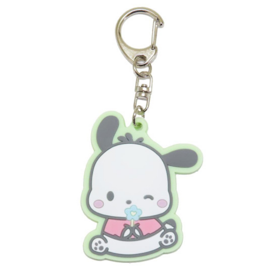 Sanrio|Flora Rubber Keychain/Keyring|65×65×3mm approx.