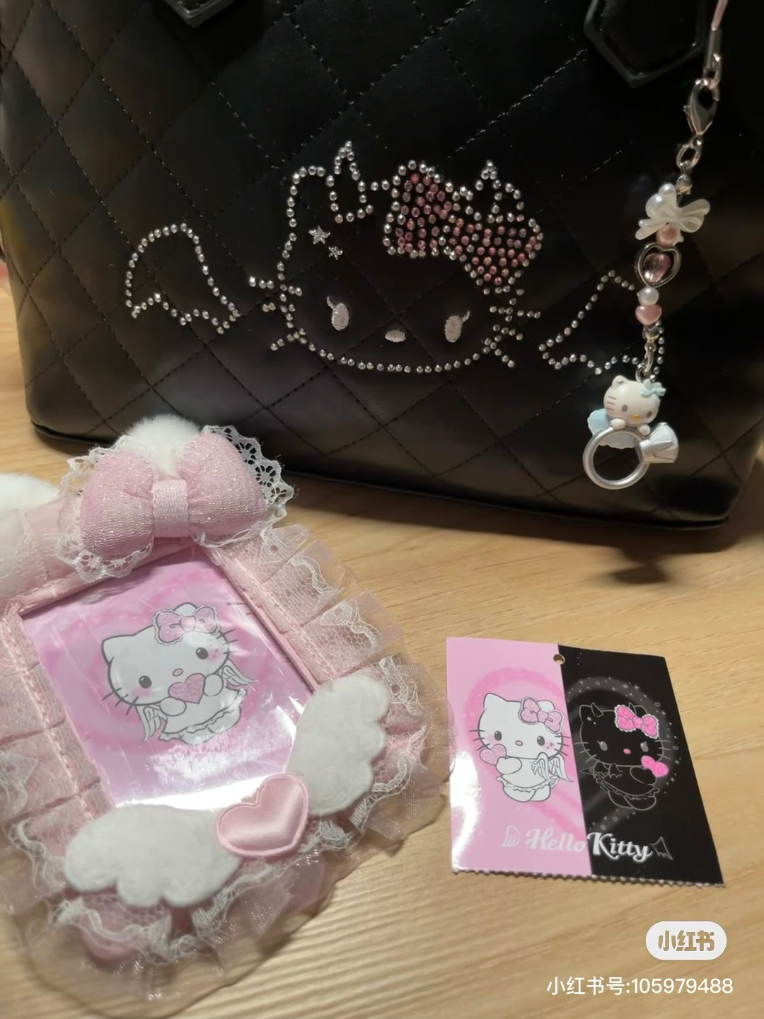 Hello kitty凯蒂猫|Sanrio Hello Kitty 2-Way Boston / Angel and Little Devil天使恶魔两用包|约 32.1 x 31.1 x 8.6cm