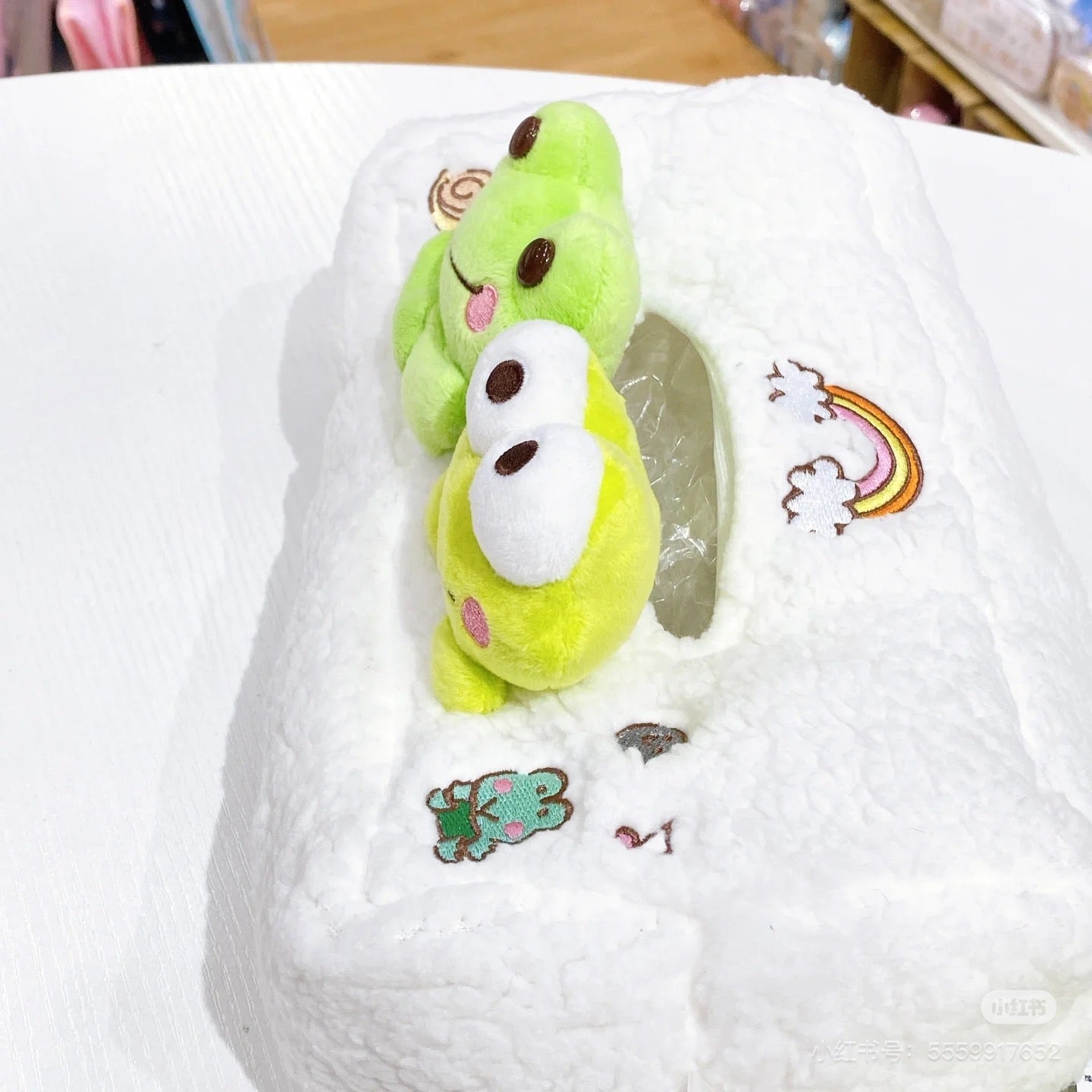 Sanrio|Kerokero Keroppi 大眼蛙 x 泡菜蛙联名纸巾盒|约30.5 x 17 x 14 cm