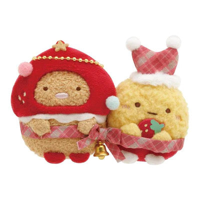 Sumikko gurashi角落生物|草莓圣诞节系列炸虾炸猪排mini铃铛公仔|约H75 x W100 x D50mm
