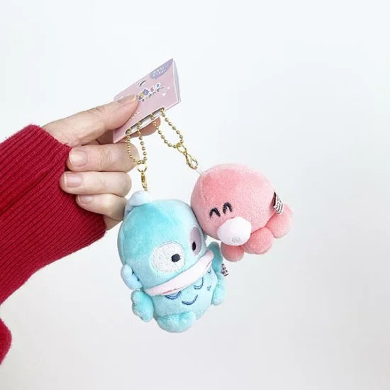 Sanrio| niko nui Cinnamoroll & Moca Plush Mascot Keychain|17cm×13cm×6cm approx.