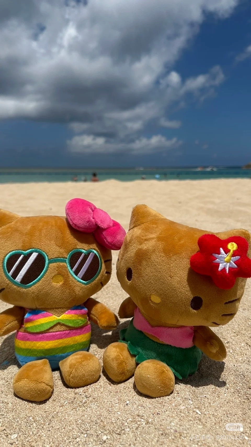 HelloKitty|Suntan Series Bikini Sitting Plush Dolls/Plush Toy|19cm x 14cm x 9.5cm approx.