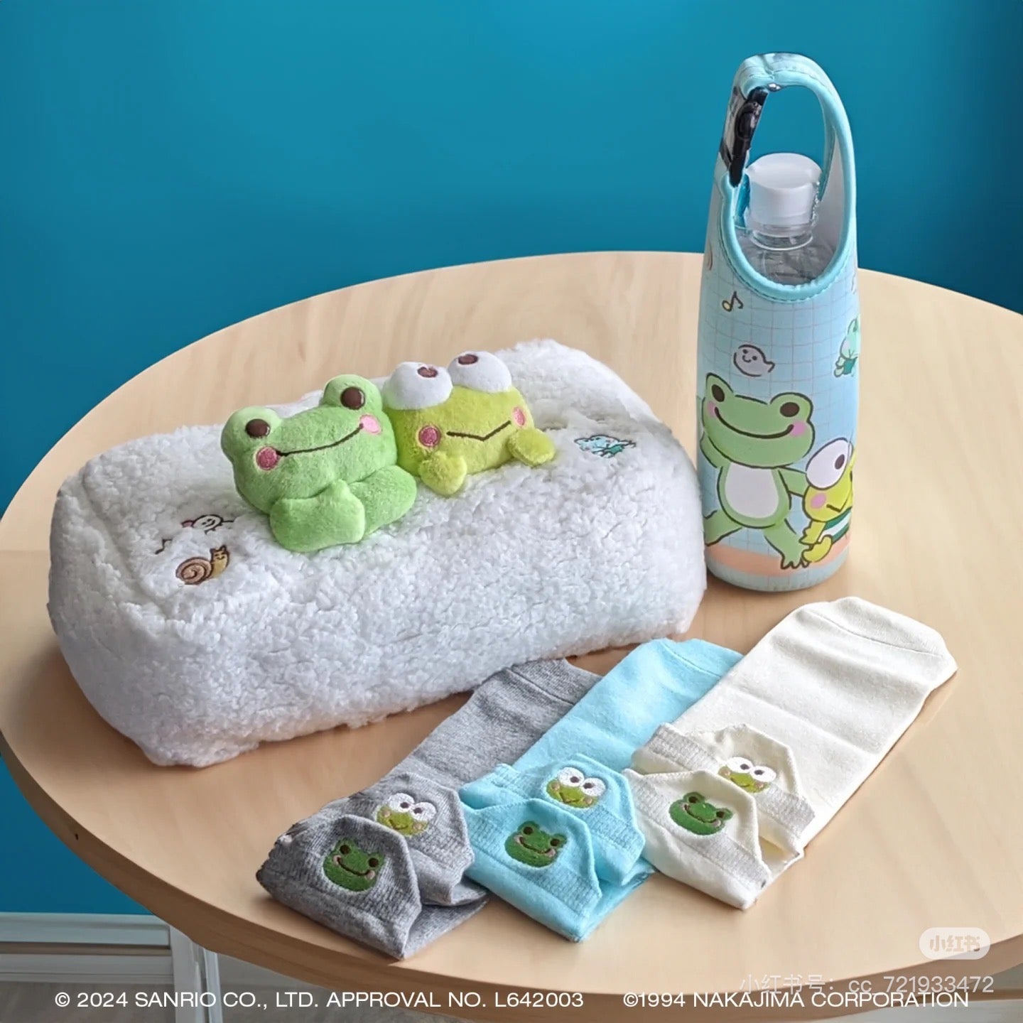 Sanrio|Kerokero Keroppi 大眼蛙 x 泡菜蛙联名纸巾盒|约30.5 x 17 x 14 cm