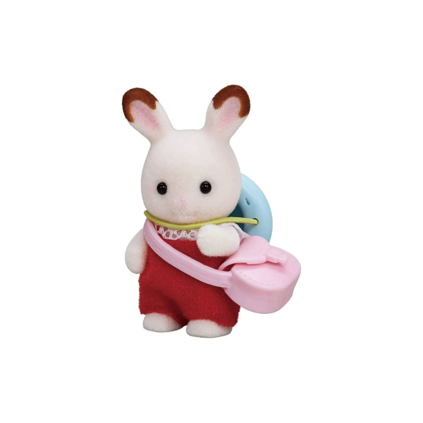 SylvanianFamilies森贝儿家族|Chocolate Rabbit Baby 巧克力兔/可可兔包包帽子站宝套装/四肢可动/玩具/过家家