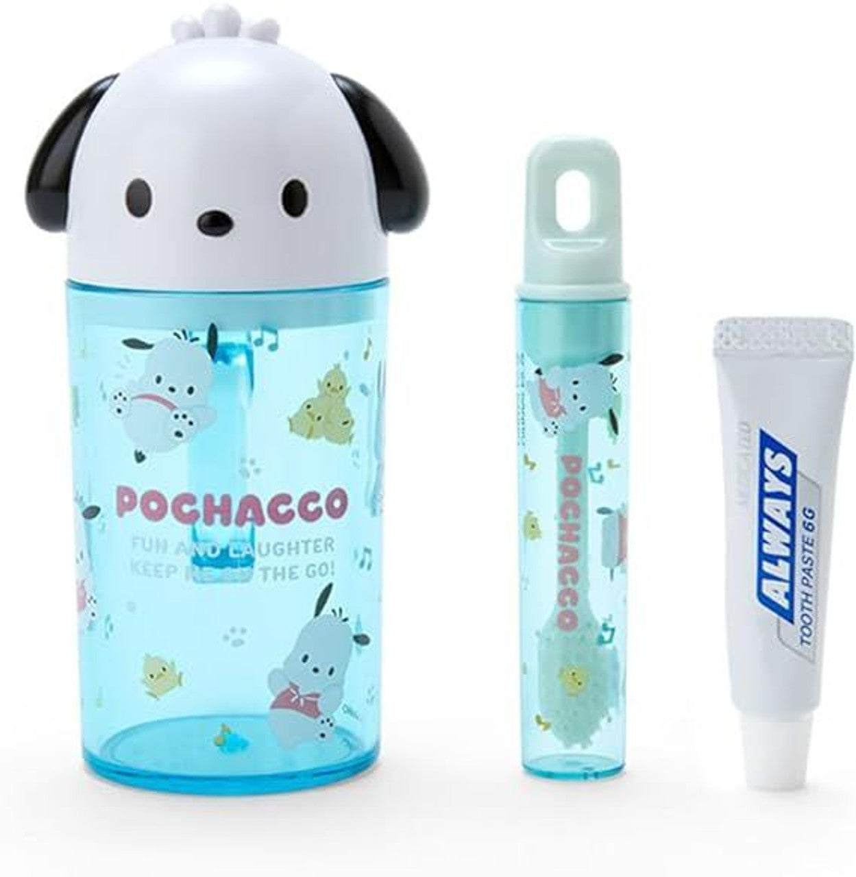 Sanrio|角色大脸旅行便携牙膏/牙刷/漱口杯/收纳罐|约12 x 7 x 5cm