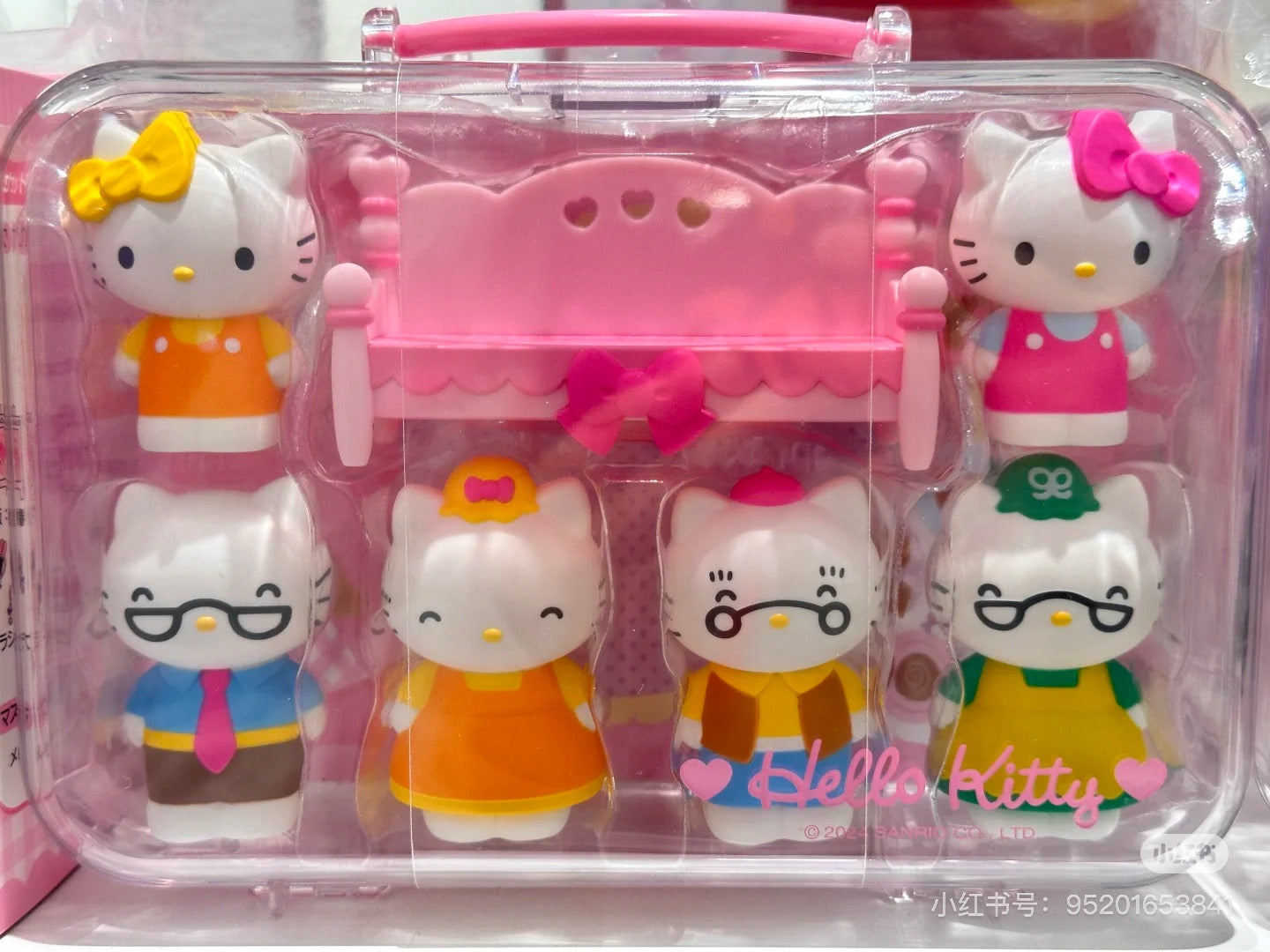 HelloKitty凯蒂猫|Sanrio Hello Kitty Doll Set Play Gift娃娃摆件手提箱礼盒套装/玩具/过家家|约 18.3 x 14.0 x 5.6cm