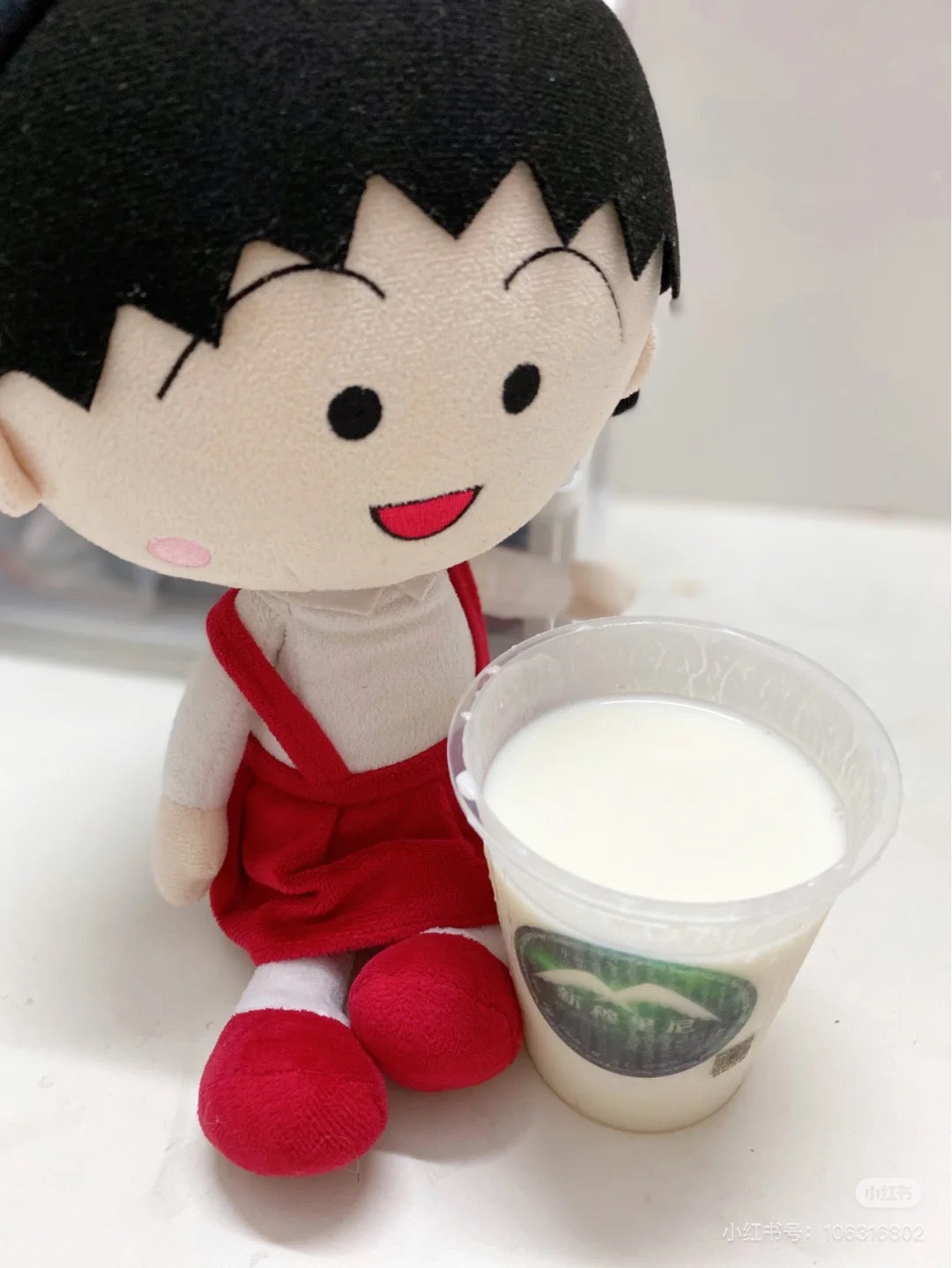 Chibi Maruko樱桃小丸子|红裙子樱桃小丸子公仔/玩偶|高约26cm
