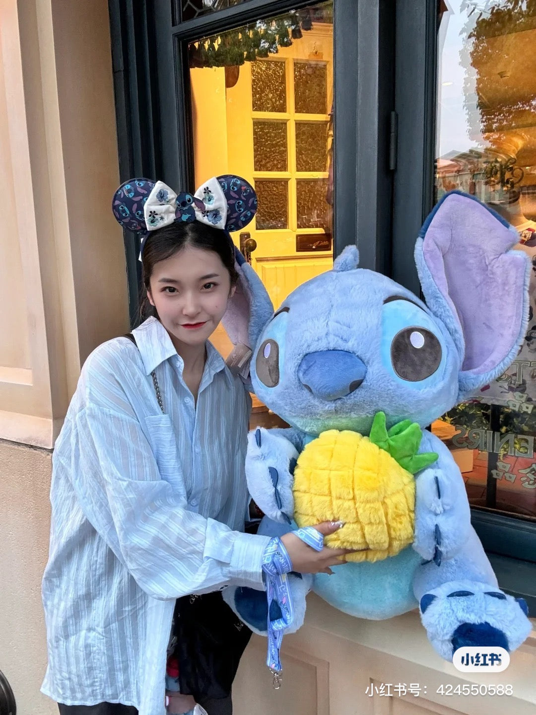 Disney SH|抱抱菠萝超大史迪仔公仔/玩偶