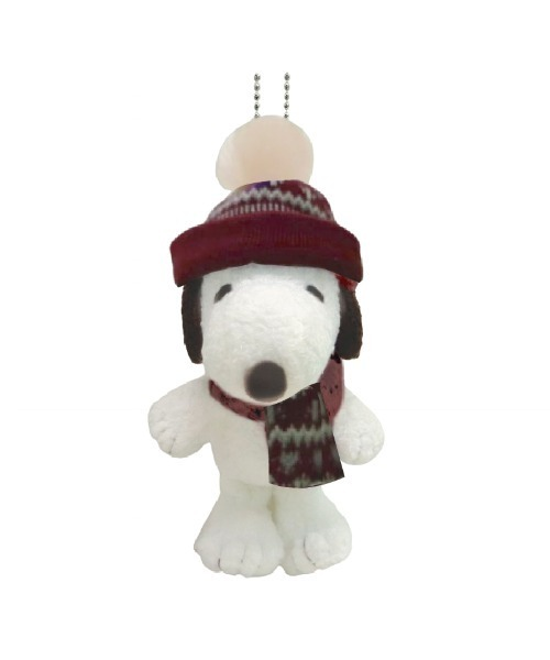 Snoopy|Peanuts scarf Mascot Holder /Plush Keychain|13cm x 8cm x 7cm approx.