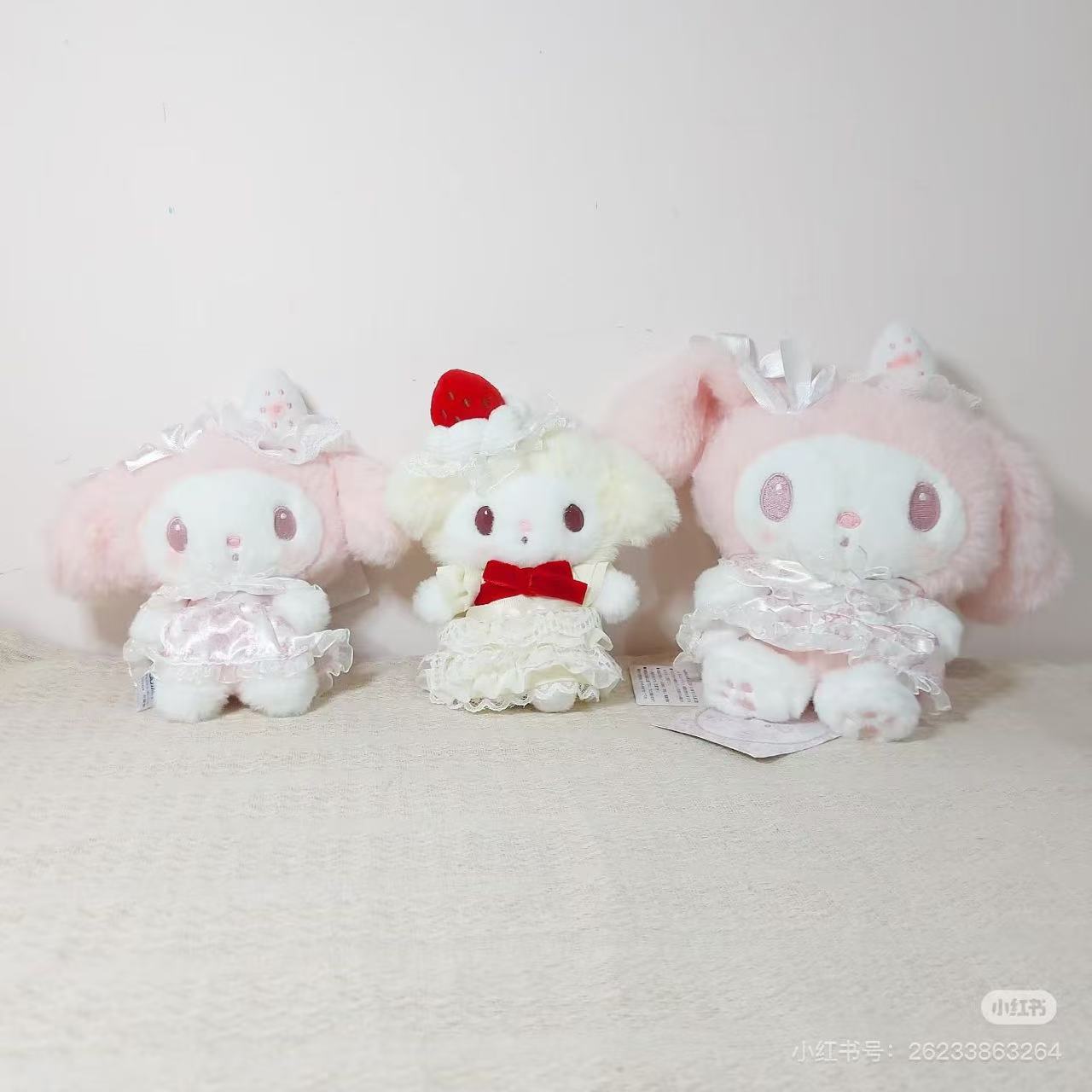 Sanrio|My Melody White Strawberry Tea Time Plush Dolls/Plush Toy|22×9.5×17cm approx.