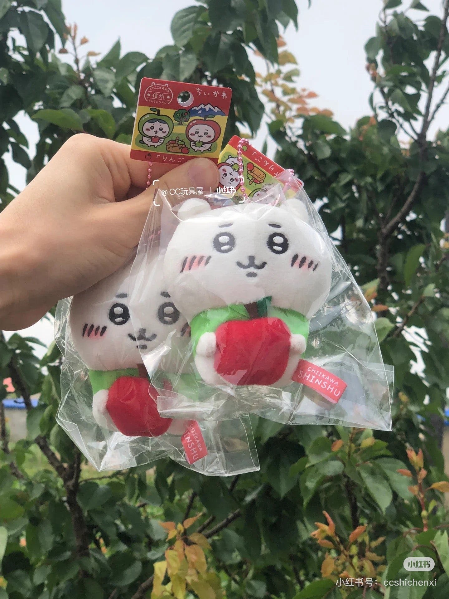 chiikawa吉伊卡哇|地域限定可爱角色毛绒玩偶/挂件|约W85 x H95 x D45mm