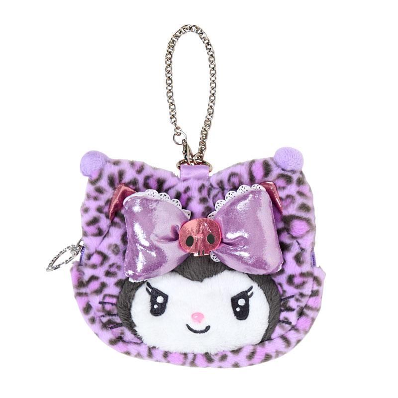Sanrio|Leopard Gal Cat Face-shaped Pouch Bag|13×2×11cm approx.