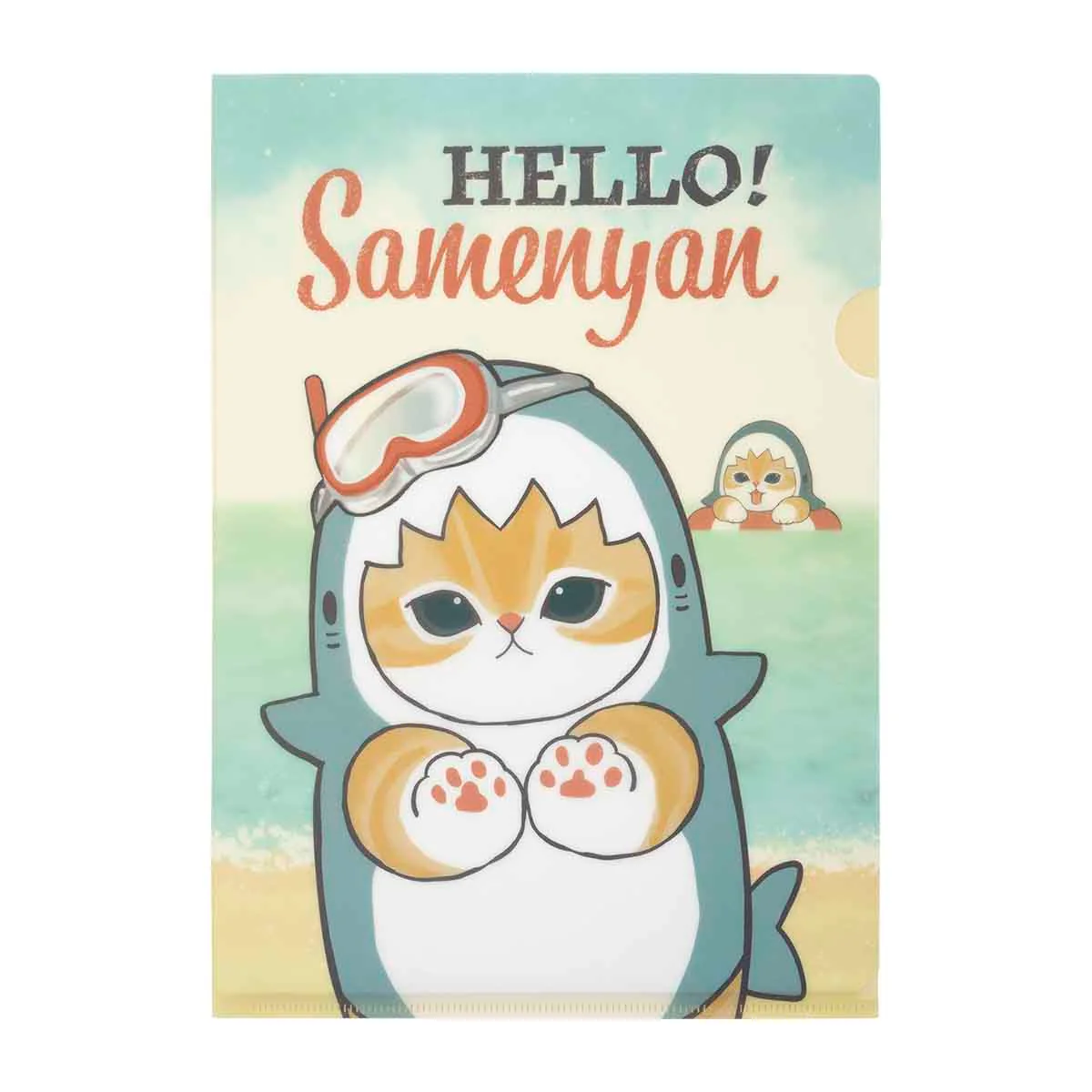 Mofusand|Cat Shark Hello Summer A4 Clear File|80mm approx.