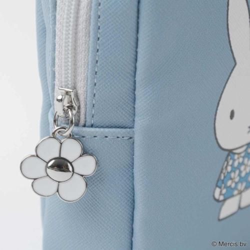 Miffy|Blue Flower Dress Vertical Cosmetic Pouch|95×125×30mm approx.