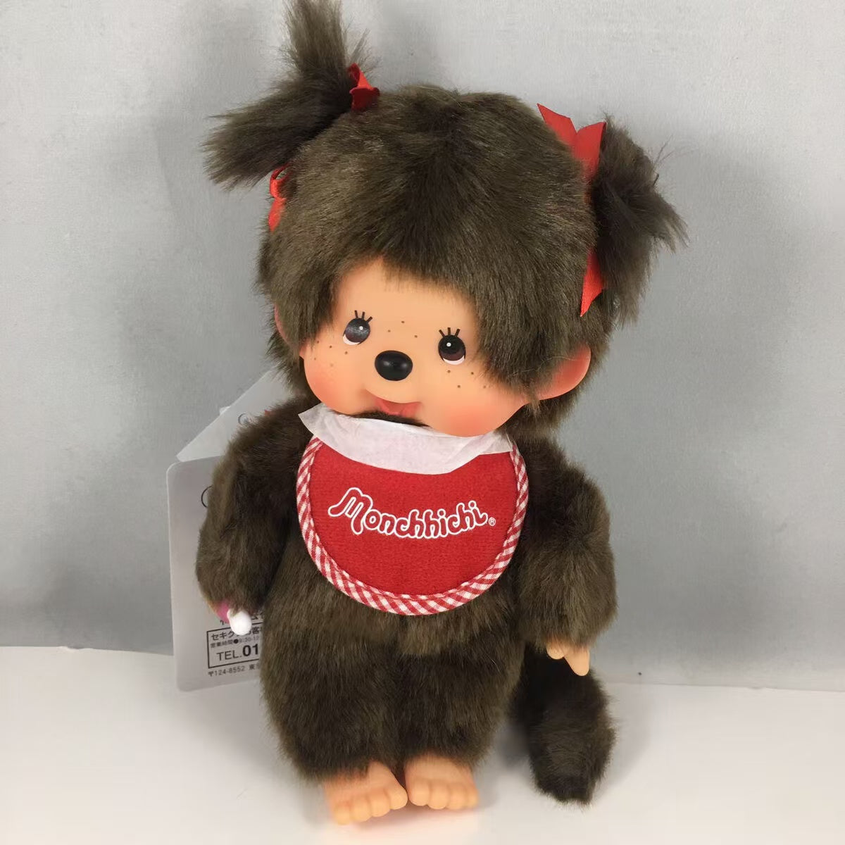 Monchhichi|Premium Standard Brown Sitting Plush Dolls/Plush Toy|S/ 19 x 12 x 6 cm approx.
