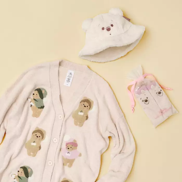 Disney迪士尼|Winnie the Pooh Fruit Latte Color White Pooh东迪冬日限定水果拿铁色睡衣睡帽斗篷噗噗维尼软糯开衫家居服/睡衣|M码