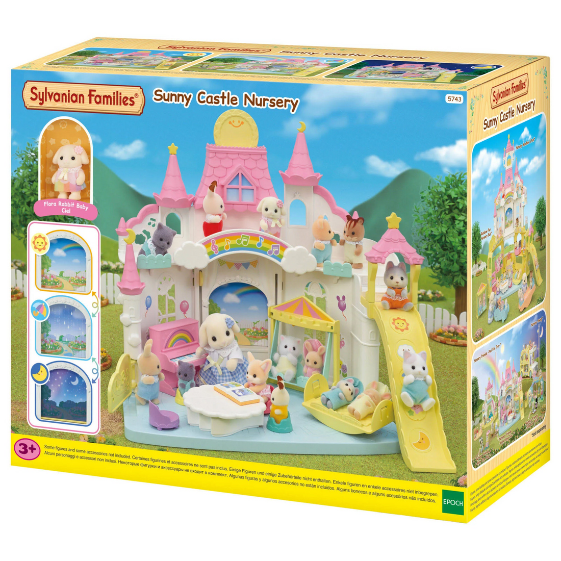 SylvanianFamilies|Sunny Castle Nursery+Flora Rabbit-5743
