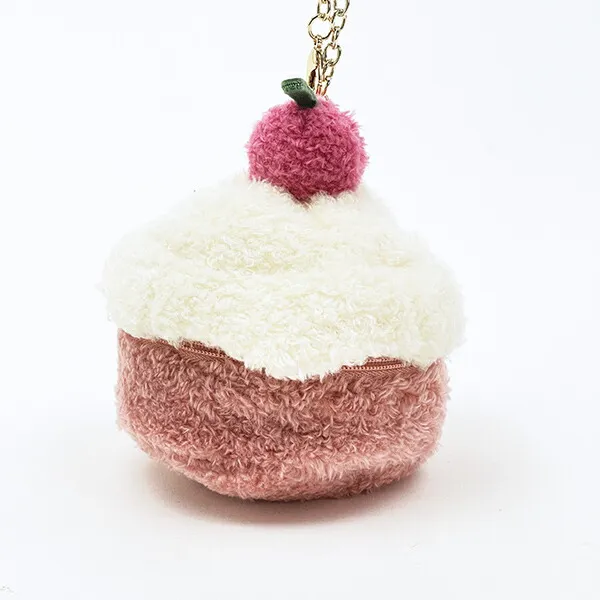 Miffy|Fluffy Cupcake Zipper Pouch Bag Charm|80×100mm approx.