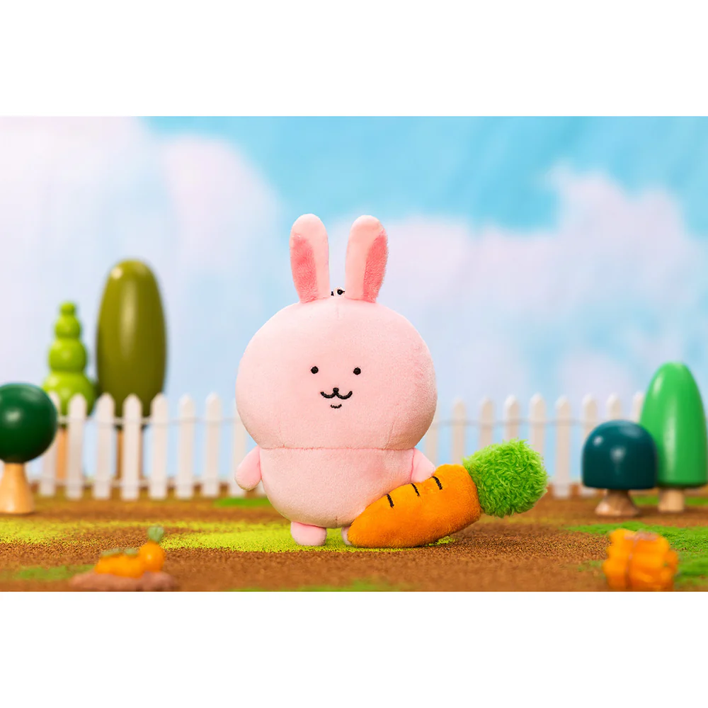 Nagano嘲讽熊|粉色萝卜兔子挂件/玩偶|约H135 x W120 x D50mm