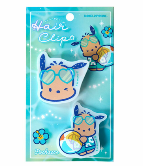 Sanrio|Tan Swimsuit Party Matte Hair Clip Set|2 piece