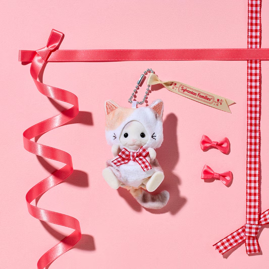 【limit 1】SylvanianFamilies|Latte Cat Boy Cat Costume Keychain