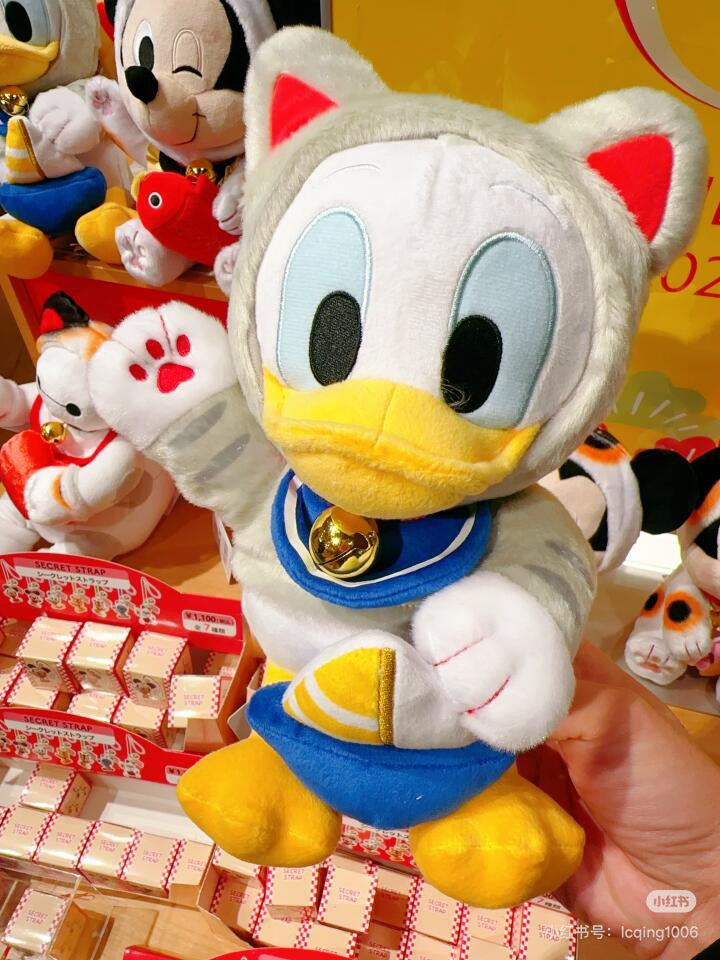 Disney|New Year Collection Plush Toy-Lucky Cat Figure新年招财猫系列坐姿毛绒玩偶/公仔/可脱帽|約H26 x W20 x D19 (cm)