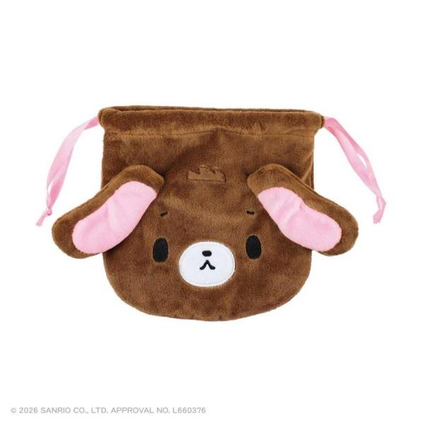 Sanrio|Sugarbunnies Face Plush Drawstring Bag|164×160mm approx.