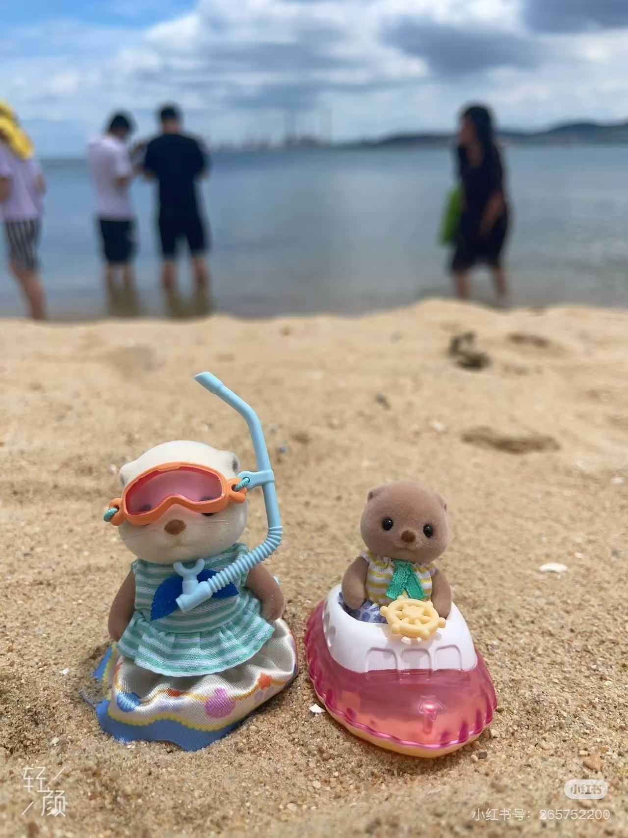 SylvanianFamilies|Sea Otter Sisters-Splashy Snorkel Set 5804