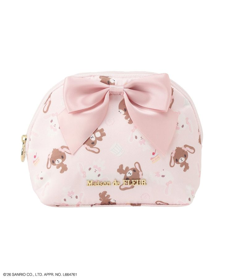 Sanrio|Maison de FLEUR × Sugarbunnies Round Pouch|H120 x W180 x D70mm approx.