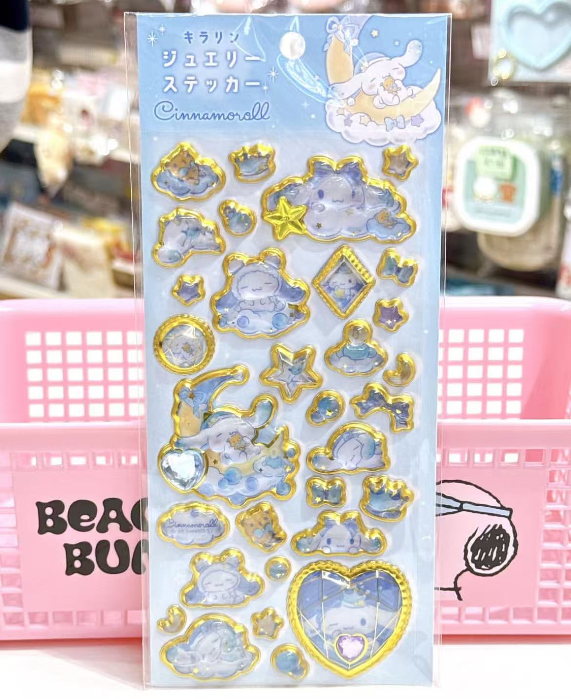 Sanrio|Gold Foil Jewel Sticker|220×95×5mm approx.