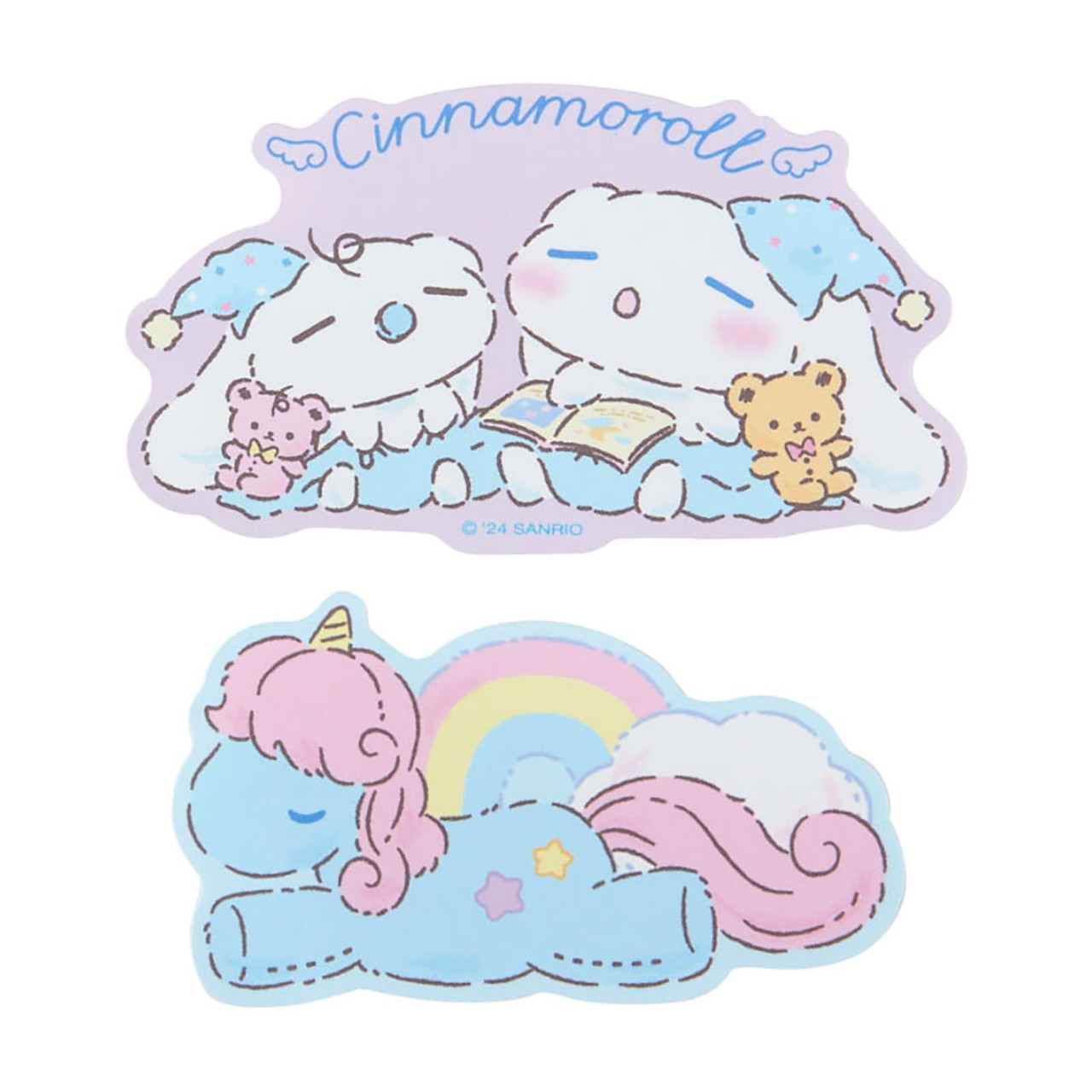 Sanrio三丽鸥|Cinnamoroll Sticker Set / Sleepy Time玉桂狗甜梦系列困困大耳狗可爱造型贴纸套装|约20张