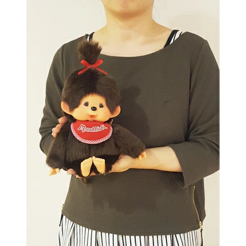 Monchhichi|Premium Standard Brown Plush Dolls/Plush Toy|M/H25 x W18 x D10cm approx.