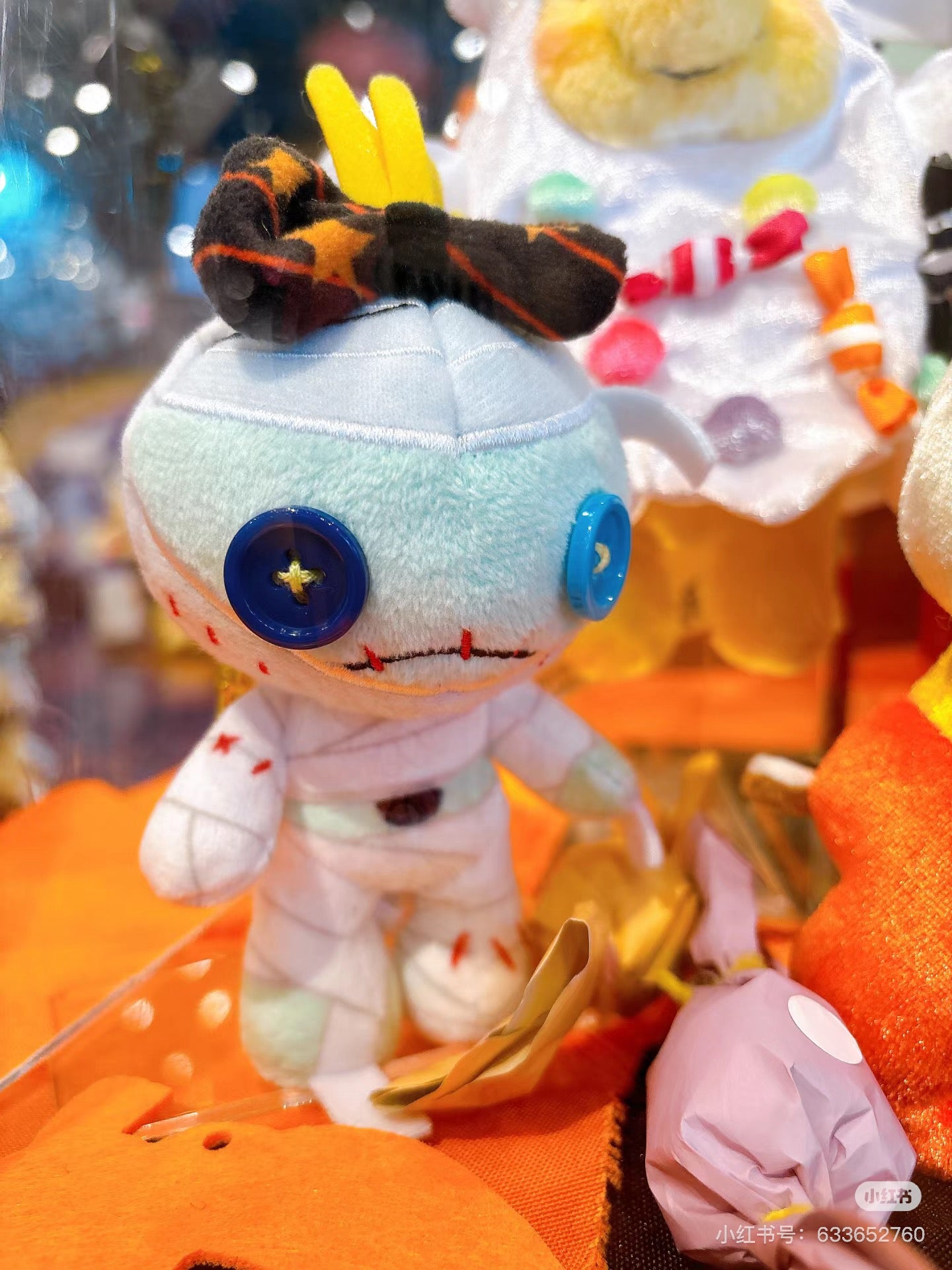 Disney迪士尼|Fluffy Plush Keychain  / Halloween Skeleton万圣节骷髅玩偶挂件/包挂| 约高17cm