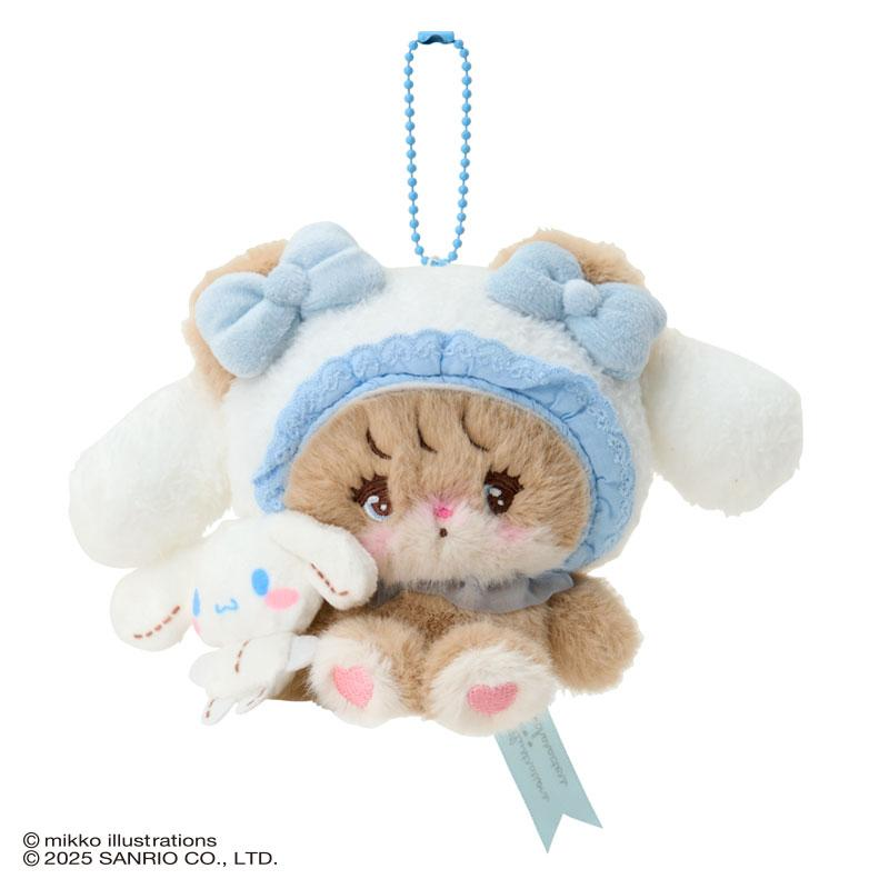 Sanrio|Mikko Illustrations Characters Mascot Holder /Plush Keychain|12cm W x 8.5cm D x 13cm H approx.
