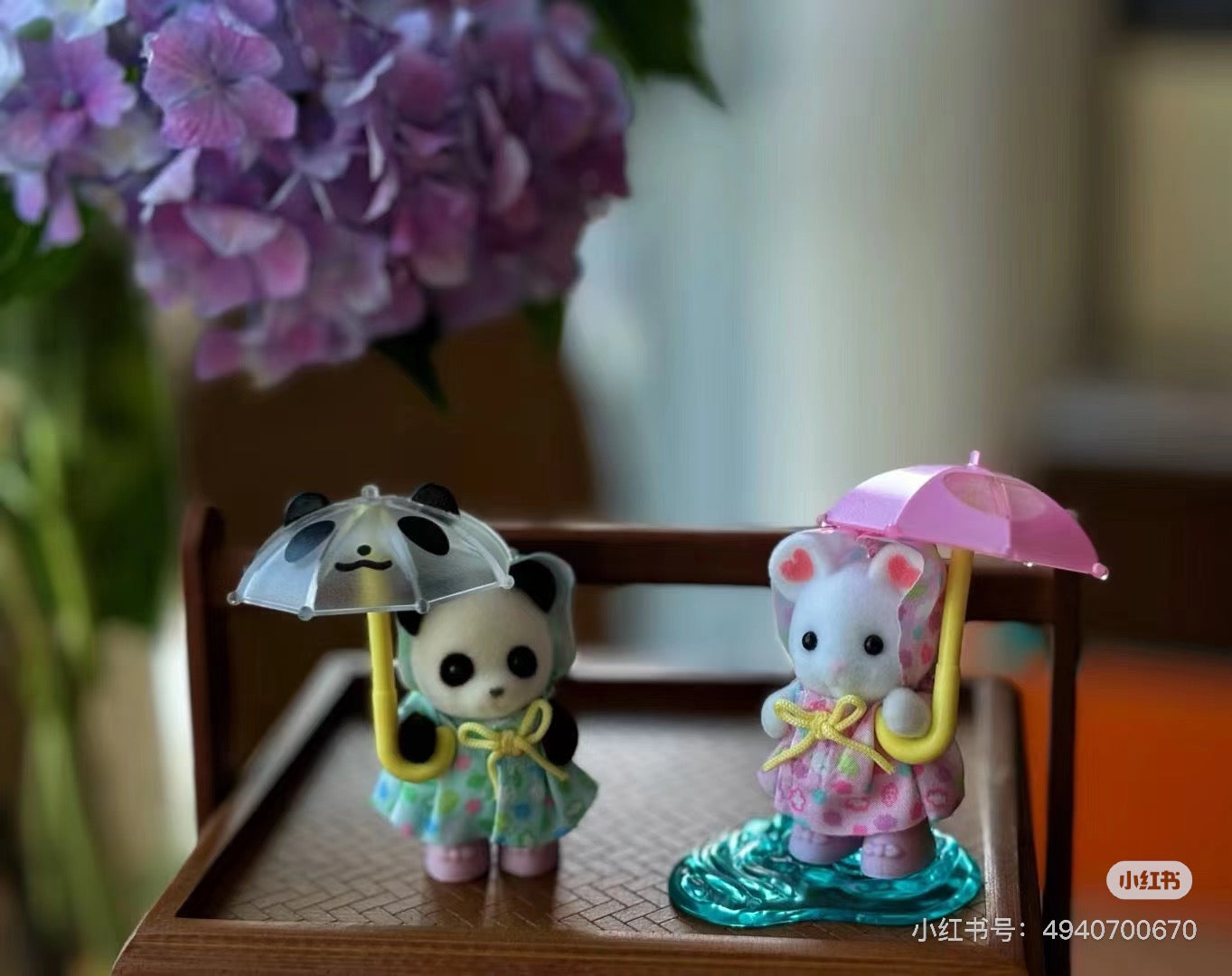 SylvanianFamilies森贝儿家族|Rainy Day Friends幼儿园伙伴雨天套组/玩具/过家家5748