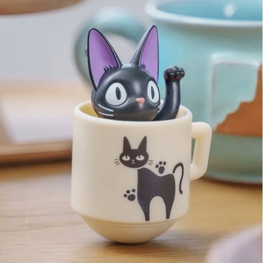 My neighbor totoro|Round Bottomed Figurine Kiki with her mug - Kiki&