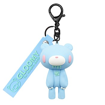 Gloomy Bear|"GLOOMY The Naughty Grizzly" Keychain/Keyring|8 × 8 × 8 cm approx.